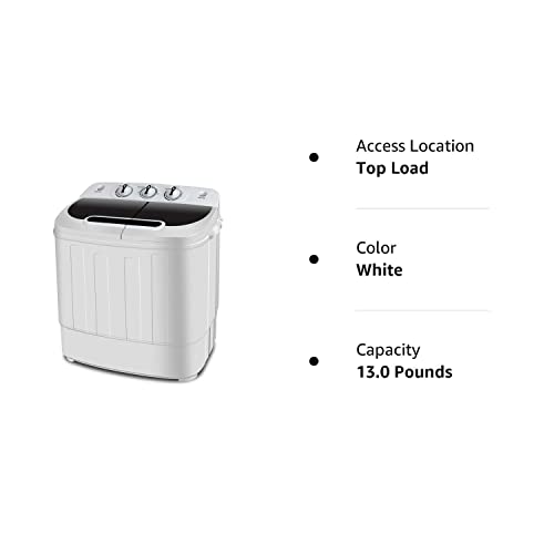 SUPER DEAL Compact Mini Twin Tub Washing Machine