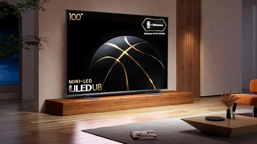 Hisense 100-Inch Class U8 Series Mini-LED ULED 4K UHD Google Smart TV (100U8K)