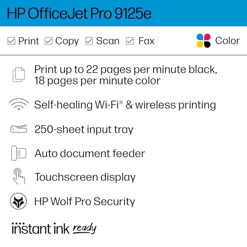 HP OfficeJet Pro 9125e All-in-One Printer