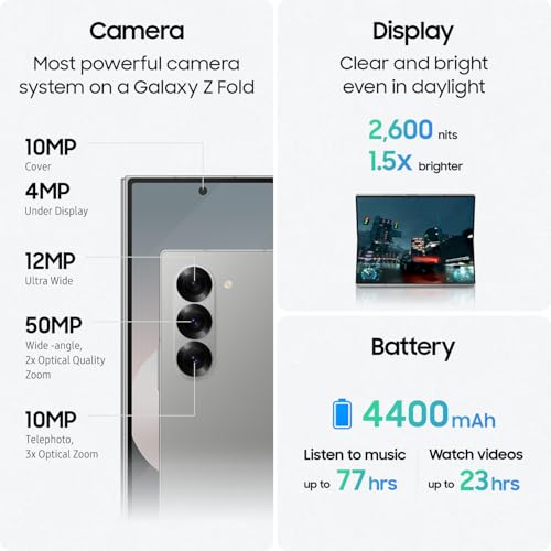 SAMSUNG Galaxy Z Fold 6 AI Cell Phone