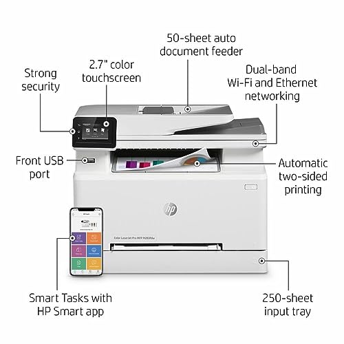 HP Color LaserJet Pro M283fdw Wireless All-in-One Laser Printer