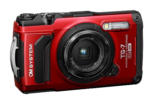 OM SYSTEM Tough TG-7 Red Underwater Camera