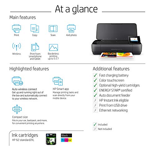 HP OfficeJet 250 All-in-One Portable Printer