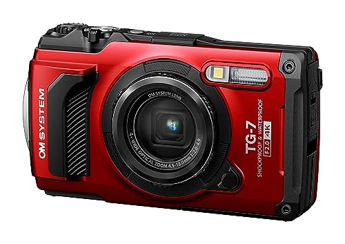 OM SYSTEM Tough TG-7 Red Underwater Camera