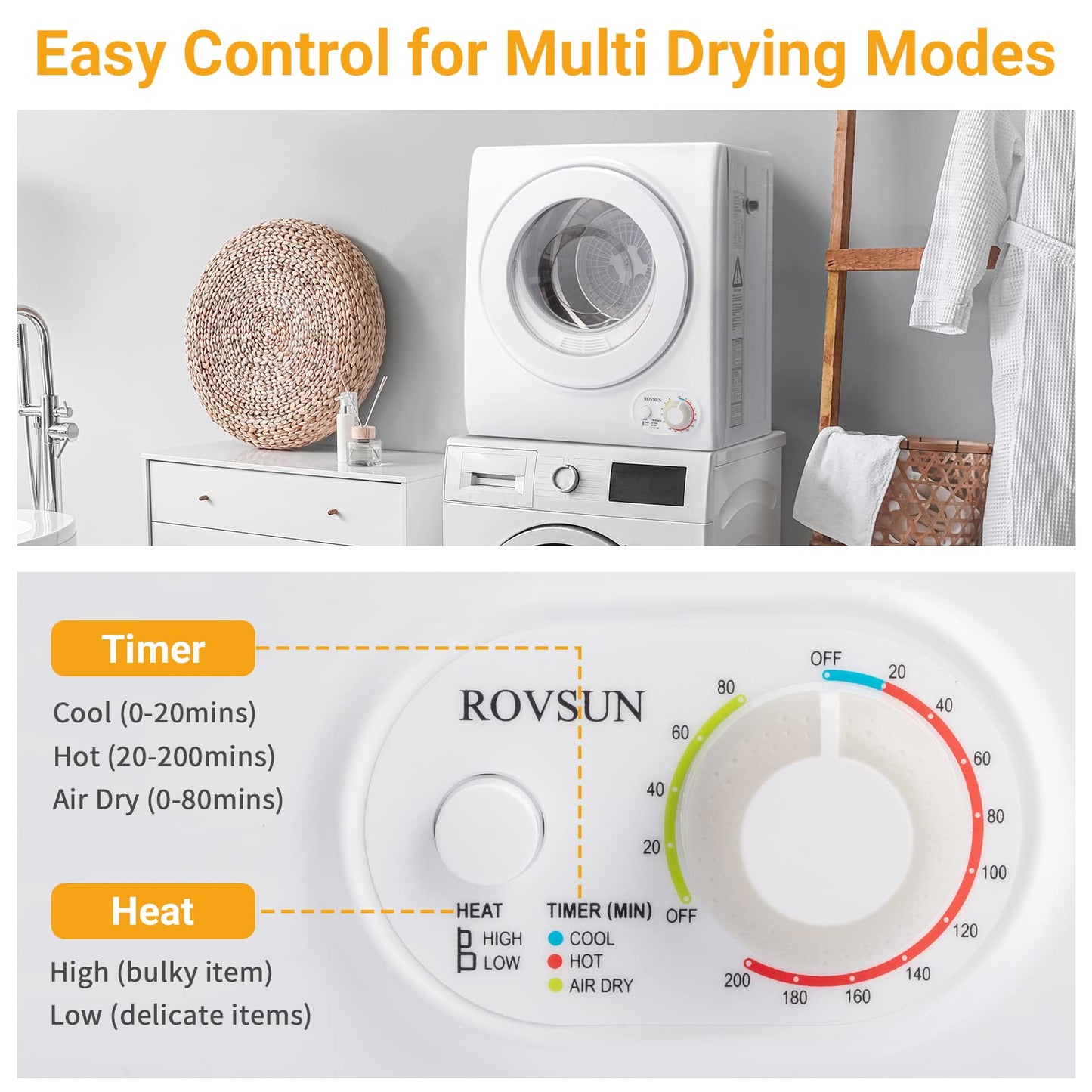 ROVSUN 110V Portable Clothes Dryer