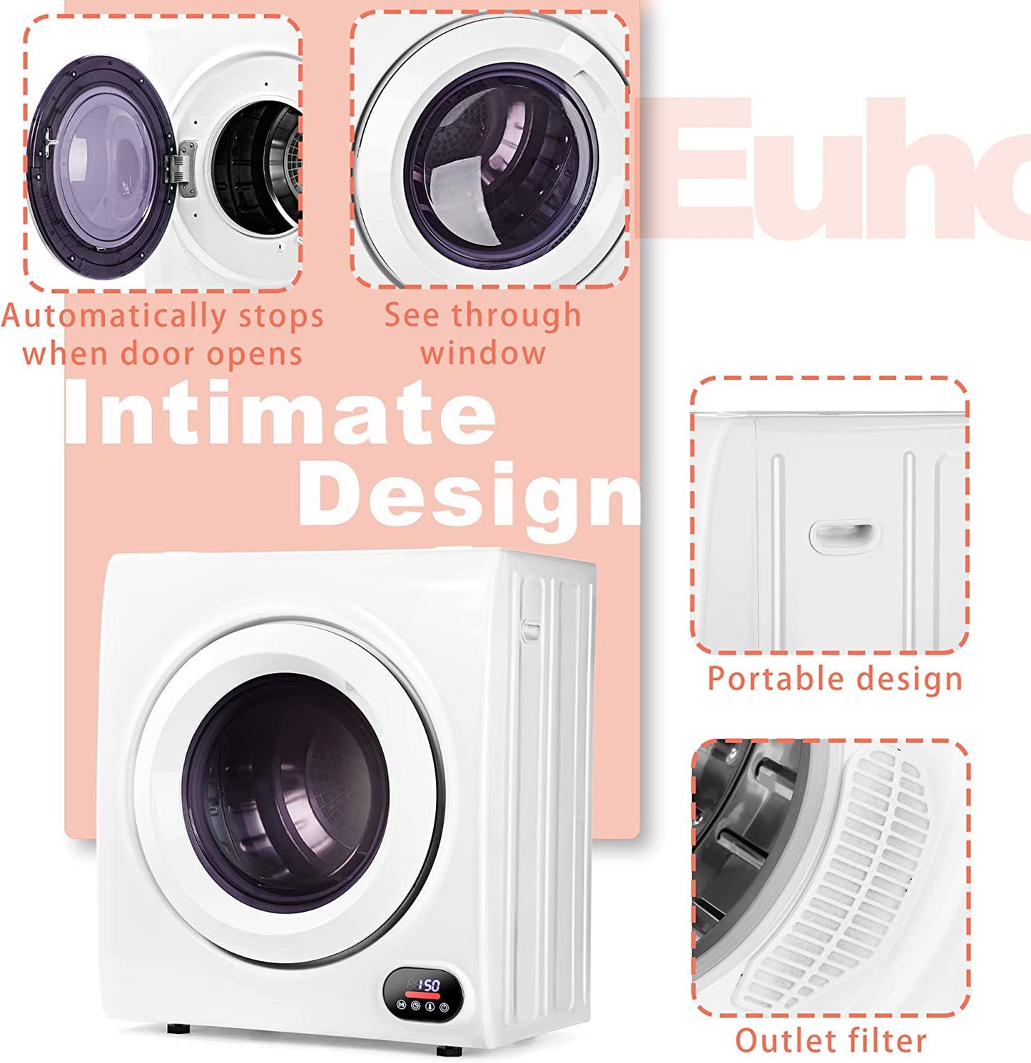 Euhomy Compact Laundry Dryer