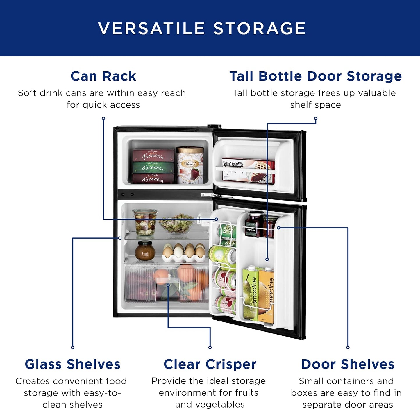 GE Mini Fridge With Freezer