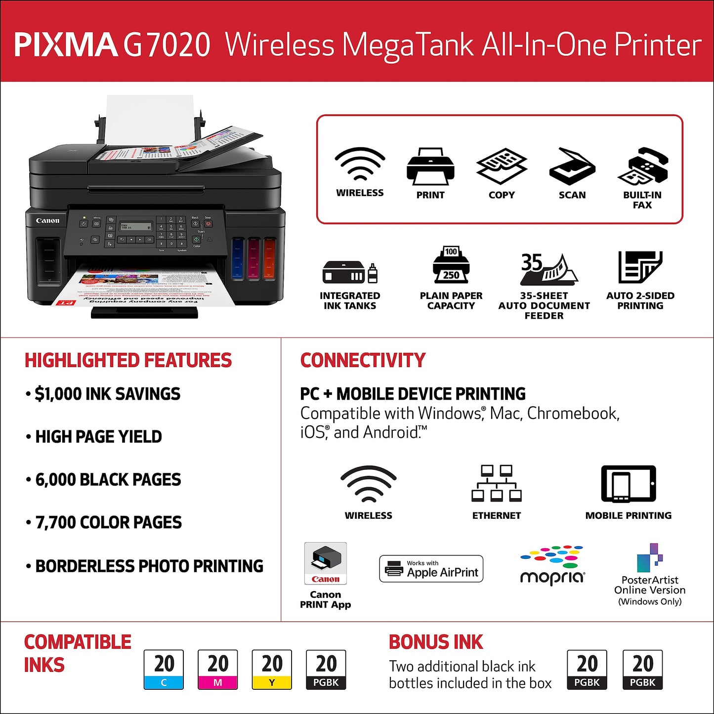 Canon G7020 All-in-One Printer